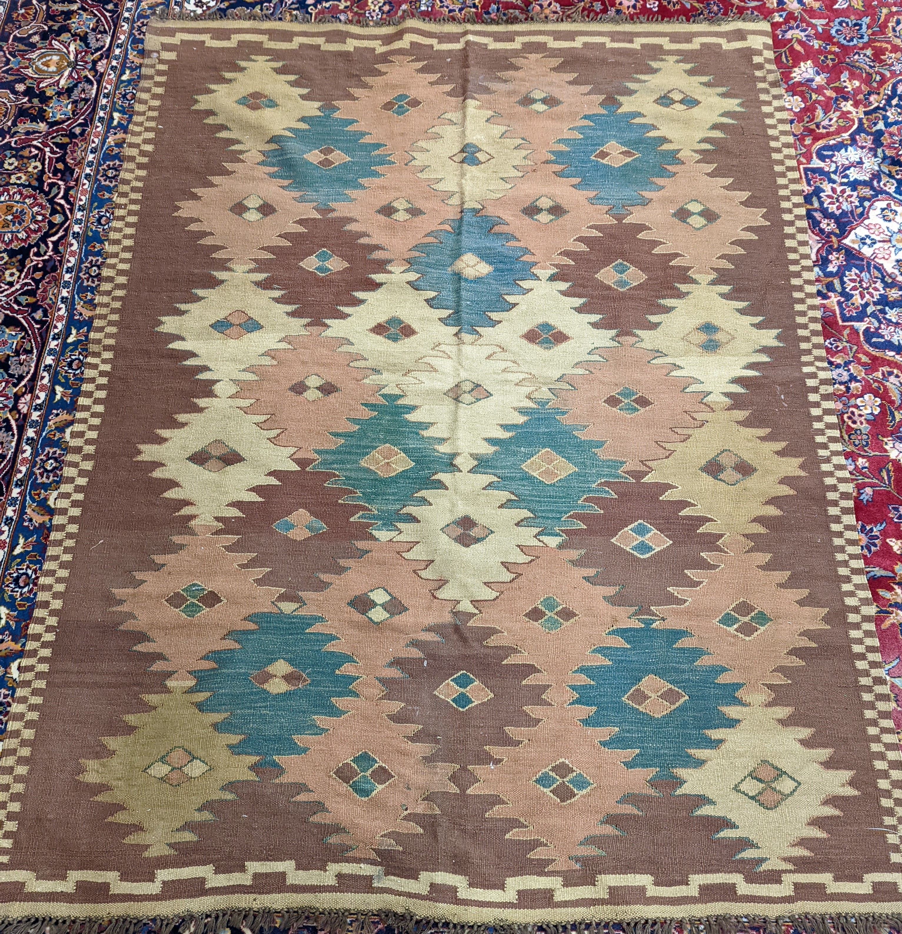 An Afghan Kelim flatweave rug, 190 x 150cm